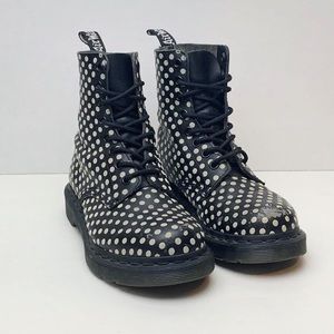 Dr. Marten Boots | Black & White Polka Dots